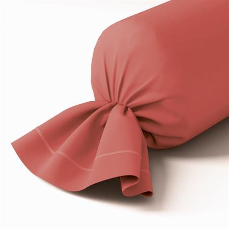 Taie de traversin coton terracotta 43x210 cm