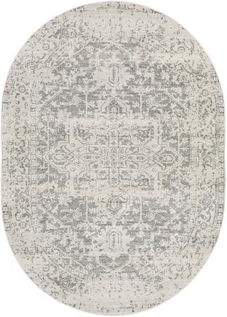 Tapis Oval Vintage Oriental Gris/Blanc 200x275