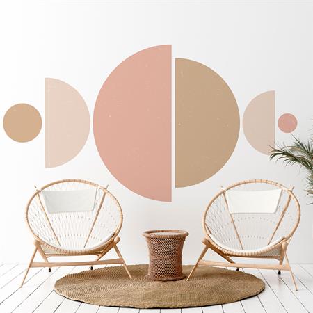 Papier Peint design abstrait demi cercles 150x120cm