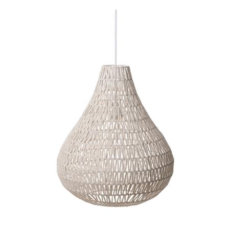 Suspension en papier tressé beige