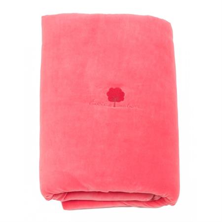 Edredon velours 100x140 cm Coton bio Corail