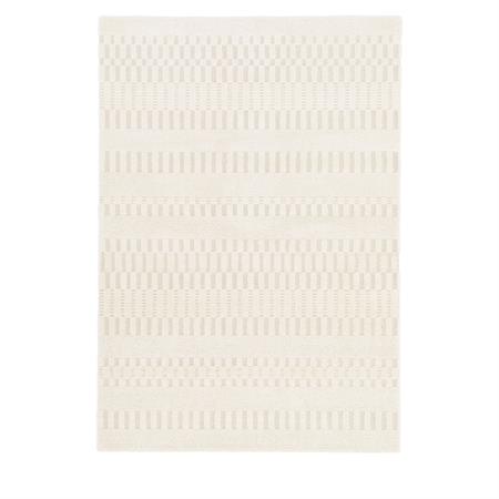 Tapis contemporain à motif géométrique - 160x230cm Écru Polypropylène