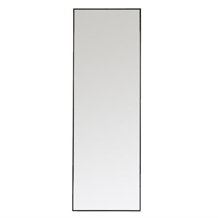 Miroir en métal noir 130x30