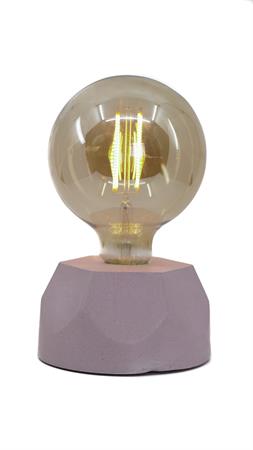Lampe hexagone en béton rose fabrication artisanale