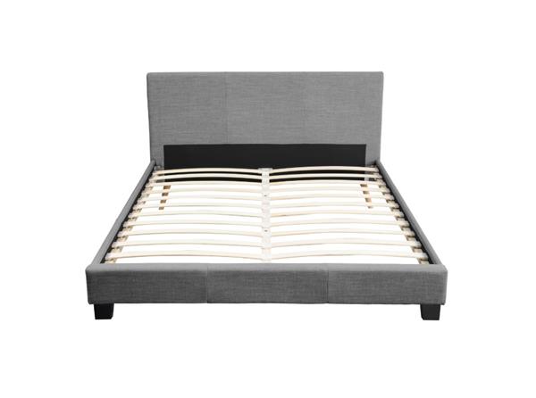 Cadre de lit avec tête de lit et sommier en tissu