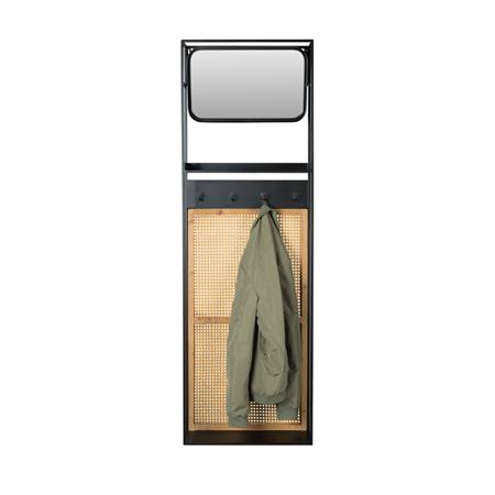 Miroir penderie M en rotin beige