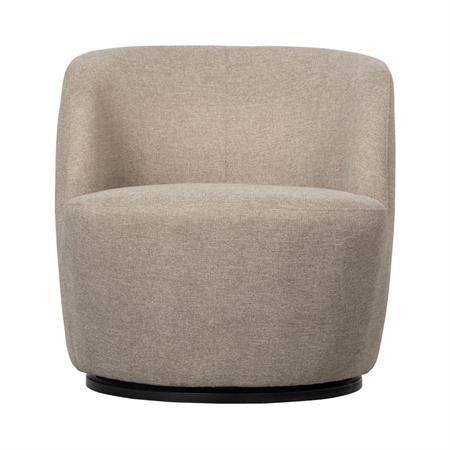 Fauteuil pivotant design en tissu - Naturel