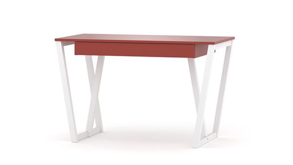 Bureau enfant en pin massif&MDF 120x60 rouge