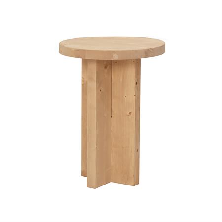 Tabouret en bois de sapin marron 35x45cm