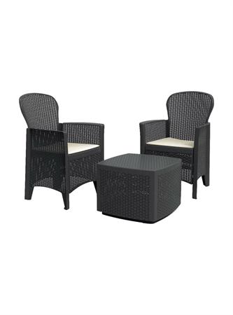 Set salon d?extérieur Anny Anthracite