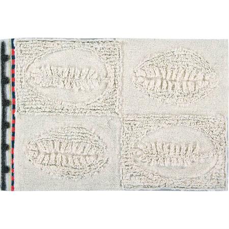 Tapis lavable en laine beige 120x80