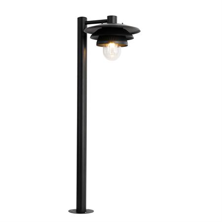 Borne extérieure design noire 100 cm IP44