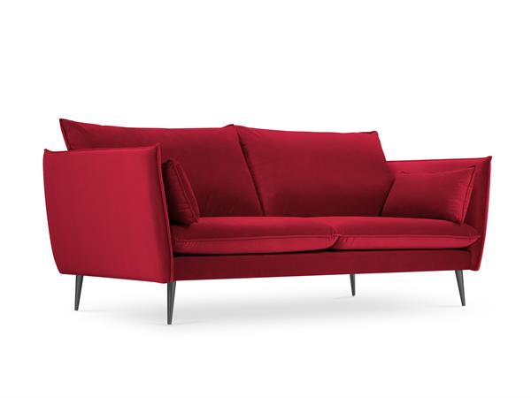 Canapé 3 places en velours rouge