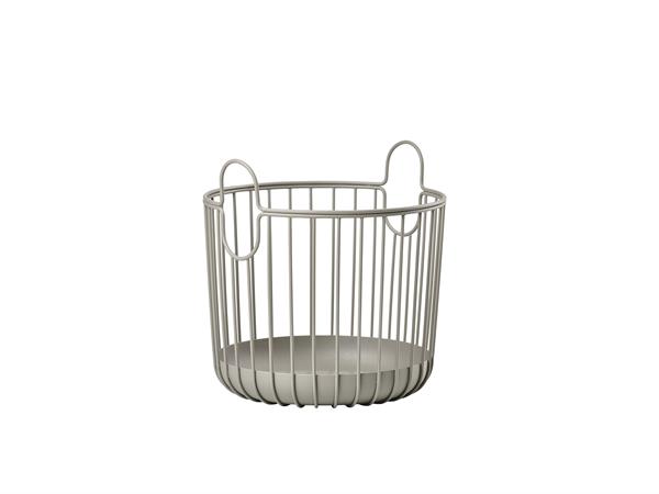 Panier en acier laqué taupe