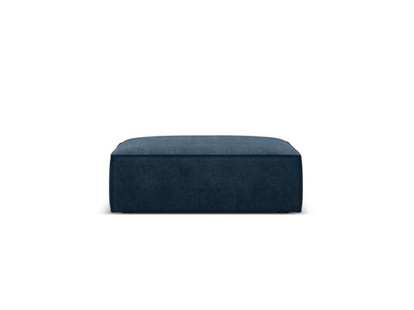 Pouf 1 place en tissu chenille bleu roi