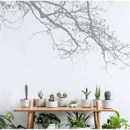 Papier peint panoramique abstract branch gris 375x250cm