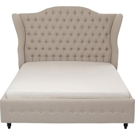 Lit 160x200 en tissu beige