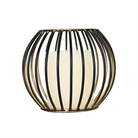 Photophore métal rond 13x11 cm  noir 13x13x11 cm