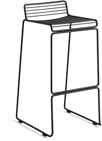 Chaise de bar en métal noir 75 cm Hee - HAY