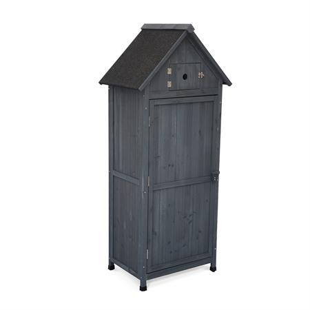 Armoire de jardin en bois anthracite