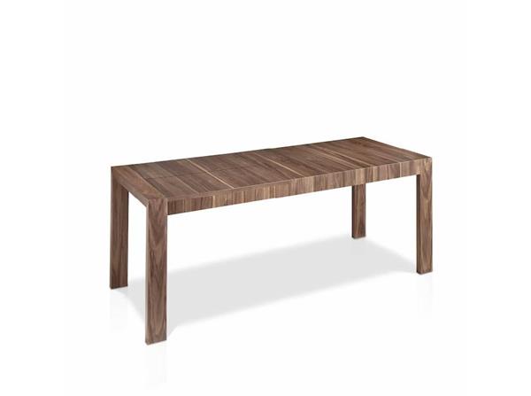 Table à manger extensible effet bois noyer