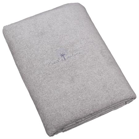 Edredon velours 100x140 cm Coton bio Gris