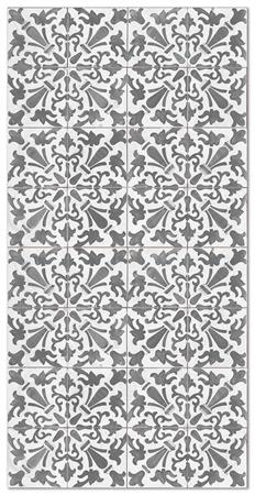 Tapis vinyle carreaux ciments géométrique gris 140x200cm