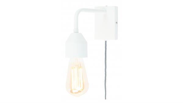 Applique murale en métal blanc avec prise H14cm