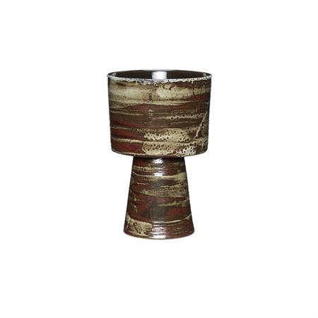 Pot en céramique marron