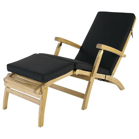Matelas chaise longue noir L 185 cm Oléron
