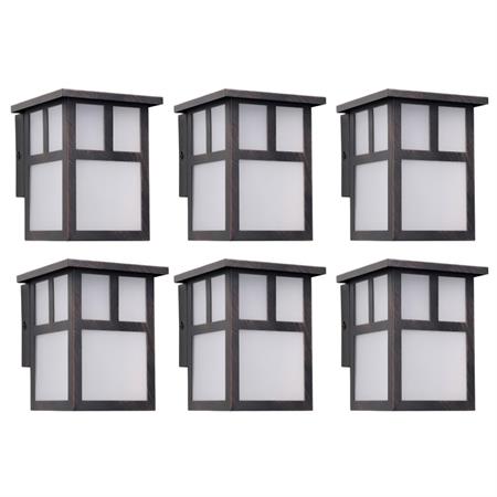 Applique Murale Style Japonais E27 Marron Rouille 