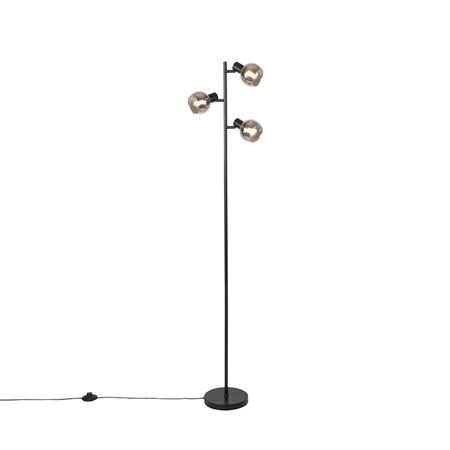 Lampadaire en verre noir