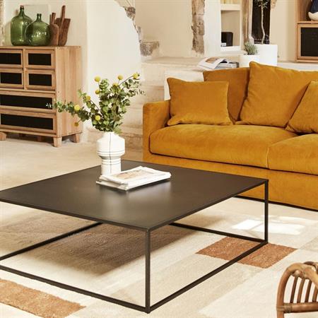 Table basse carrée en métal - noir 100x100cmLEVANTE