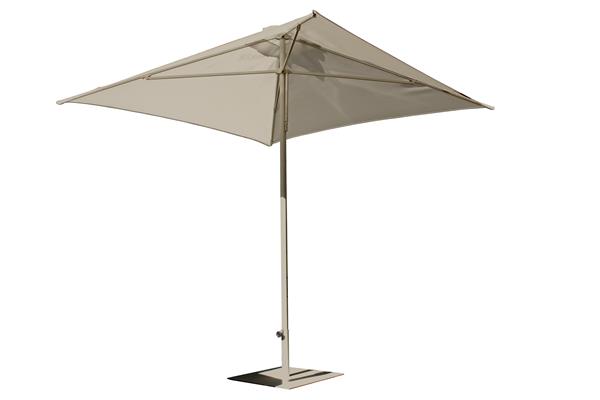 Parasol en aluminium laqué et toile Olefin taupe
