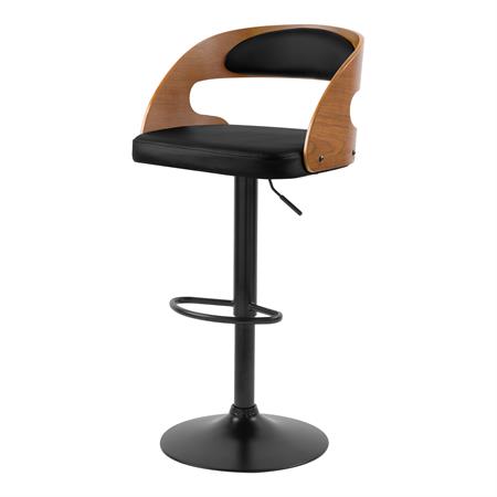 Chaise de bar réglable 62/84 cm en cuir synthétique noir