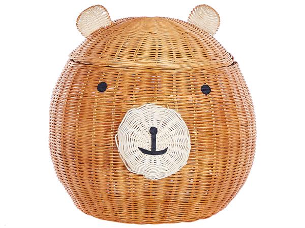 Panier ours en rotin naturel