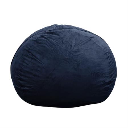 Pouf géant déhoussable microsuède bleu nuit 120 cm