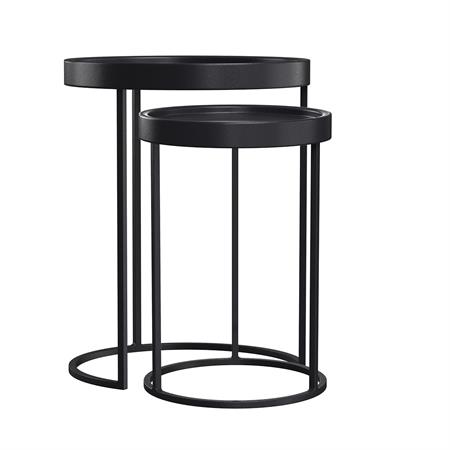 Table d'appoint en métal noir 