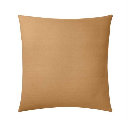 Taie d'oreiller unie en lin beige foncé 64x64