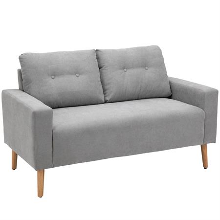 Canapé 2 places design scandinave tissu