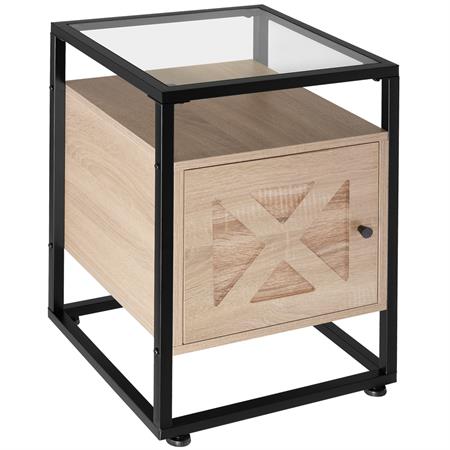 Table de chevet Style industriel 40 x 43 605 cm Bois clair