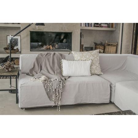 Plaid coton taupe 160x250