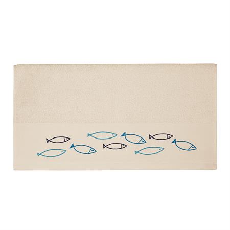 Serviette de toilette en coton Blanc Cassé 50x100 cm