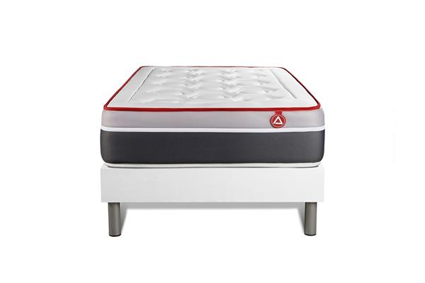 Ensemble Ressorts  et mémoire de forme 90x200cm kit Blanc