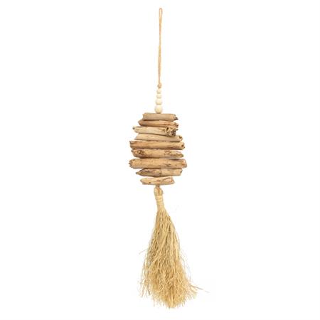 Décoration suspendue en bois naturel