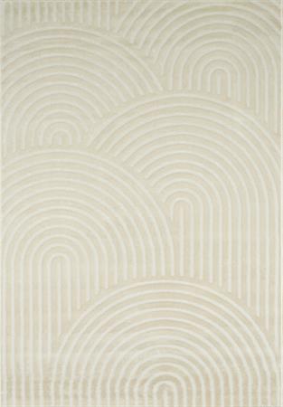 Tapis crème motif arc en relief- 120x160 BIANCA