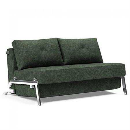 INNOVATION LIVING  Canapé design CUBED 02 CHROME convertible 200*140 cm tissu Avella Pine Green