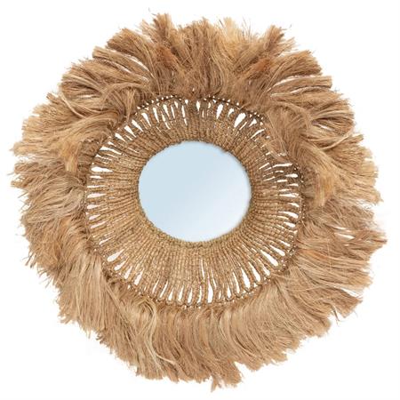 Miroir en herbe naturel 85x85