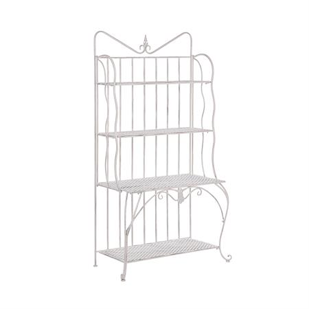 Étagère de jardin en métal beige clair 4 niveaux