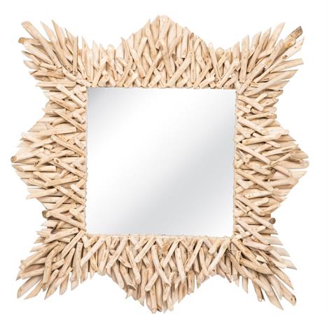 Miroir en branches de teck 80cm